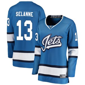 Women's Winnipeg Jets Teemu Selanne Fanatics Branded Breakaway Alternate Jersey - Blue