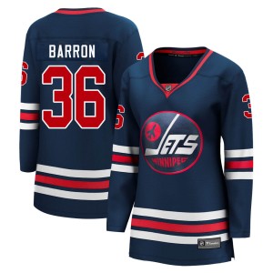 Women's Winnipeg Jets Morgan Barron Fanatics Branded Premier 2021/22 Alternate Breakaway Player Jersey - Navy
