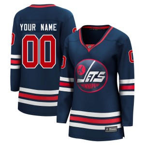 Women's Winnipeg Jets Custom Fanatics Branded Premier 2021/22 Alternate Breakaway Player Jersey - Navy