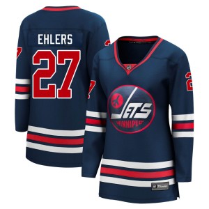 Women's Winnipeg Jets Nikolaj Ehlers Fanatics Branded Premier 2021/22 Alternate Breakaway Player Jersey - Navy